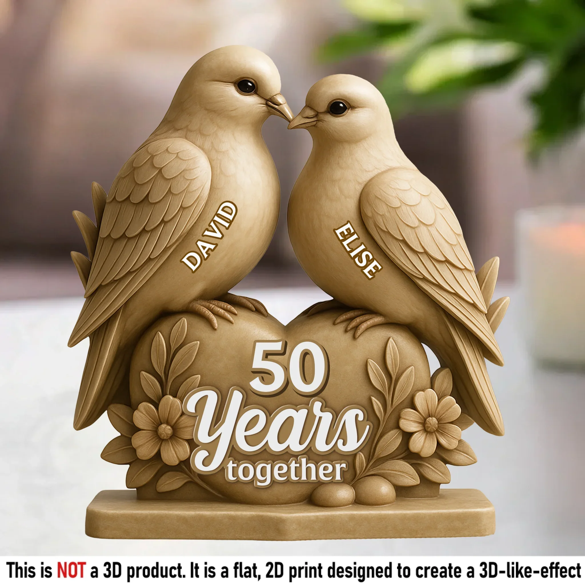 Together Through Every Year, Every Moment - Couple Personalized Custom Acrylic Plaque Custom Shape - Gift For Husband Wife, Anniversary - Image 2