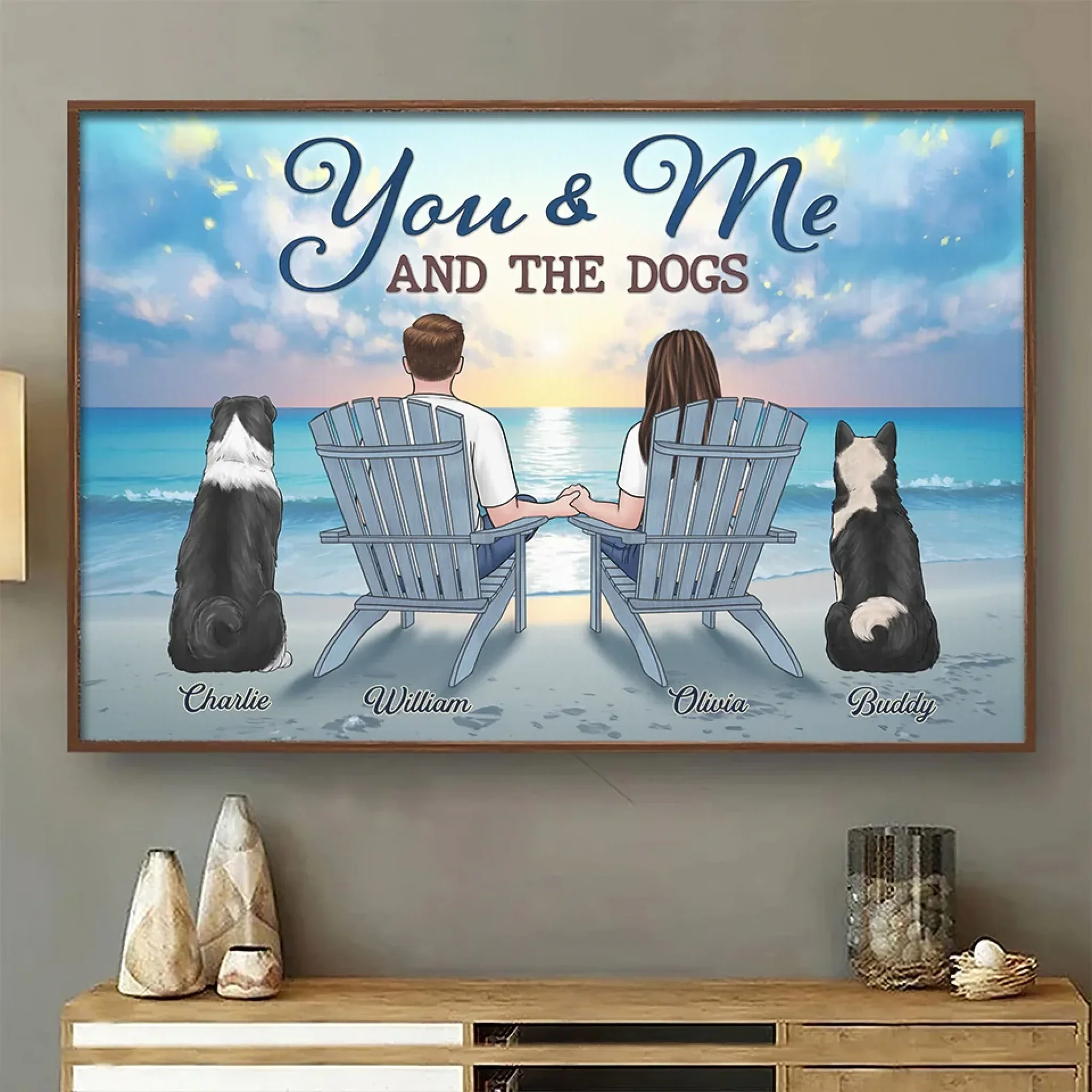 Together, We Are A Family Of Love - Couple Personalized Custom Horizontal Poster - Gift For Husband Wife, Anniversary - Image 3
