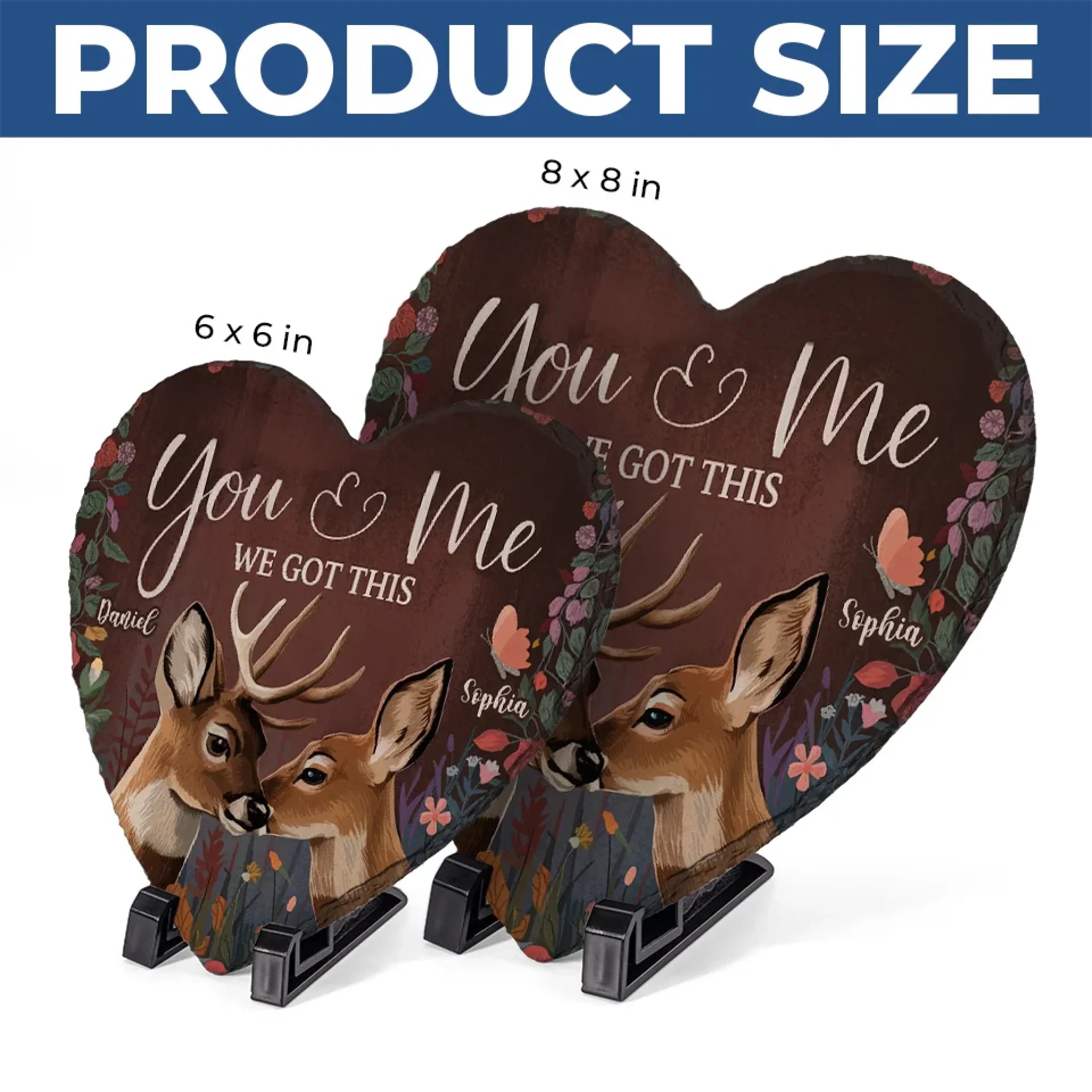 Together, We Are Nature’s Perfect Pair - Couple Personalized Custom Heart Shaped Stone With Stand - Gift For Husband Wife, Anniversary - Image 5