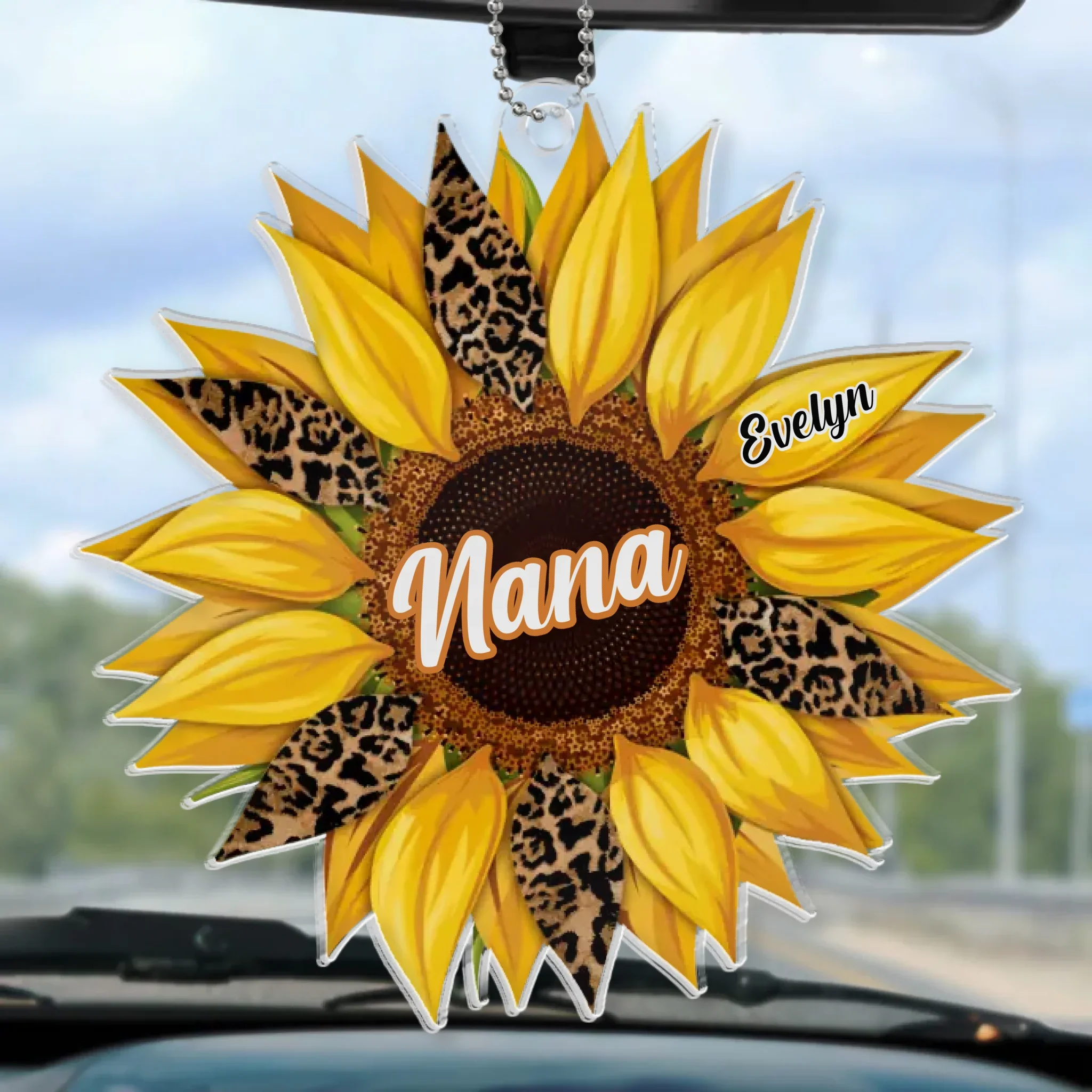 Together, We Bloom With Love - Family Personalized Custom Car Ornament - Acrylic Custom Shaped - Mother's Day, Gift For Mom, Grandma - Image 2