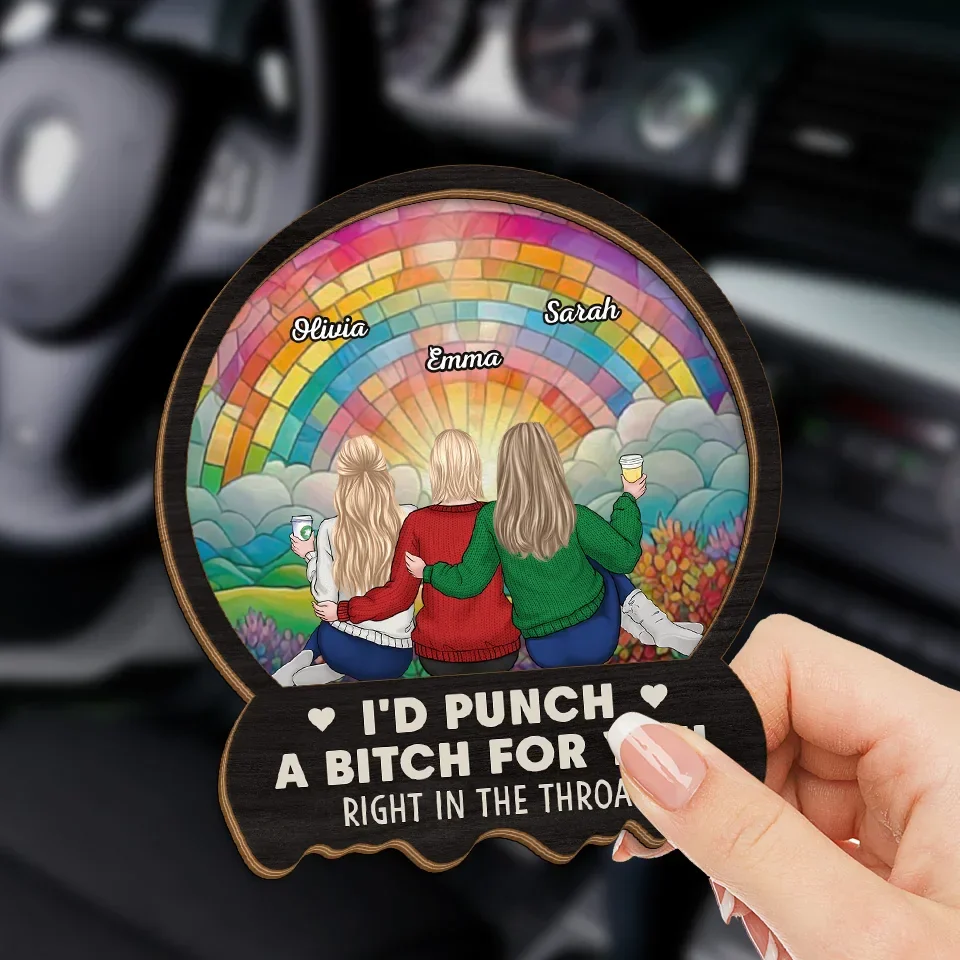 Together, We Can Conquer Anything - Bestie Personalized Custom Car Visor Clip - Gift For Best Friends, BFF, Sisters - Image 3