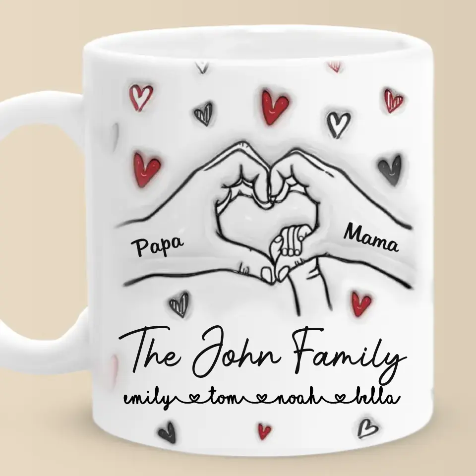 Together We Make One Beautiful Family - Family Personalized Custom 3D Inflated Effect Printed Mug - Gift For Family Members - Image 6
