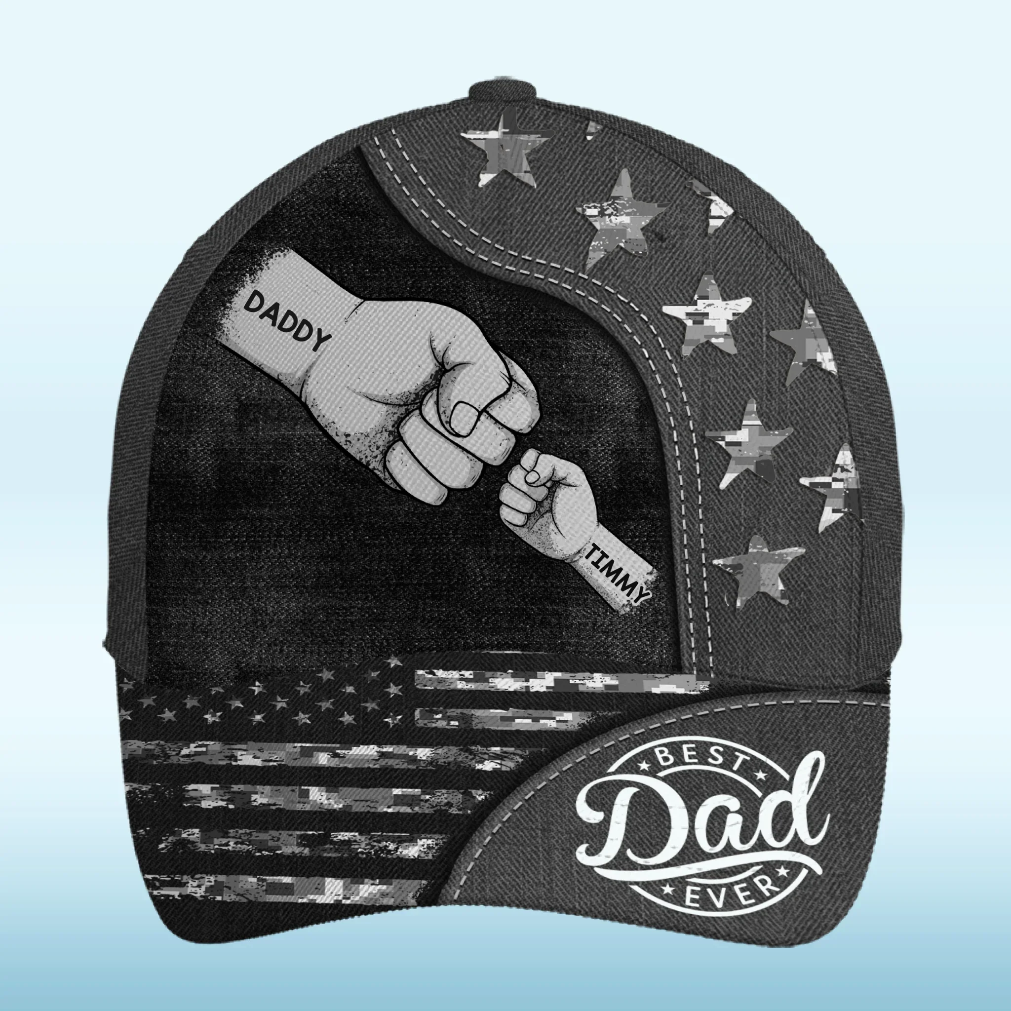 Together We Stand, Fist By Fist - Family Personalized Custom Hat, All Over Print Classic Cap - Father's Day, Gift For Dad, Grandpa - Image 2