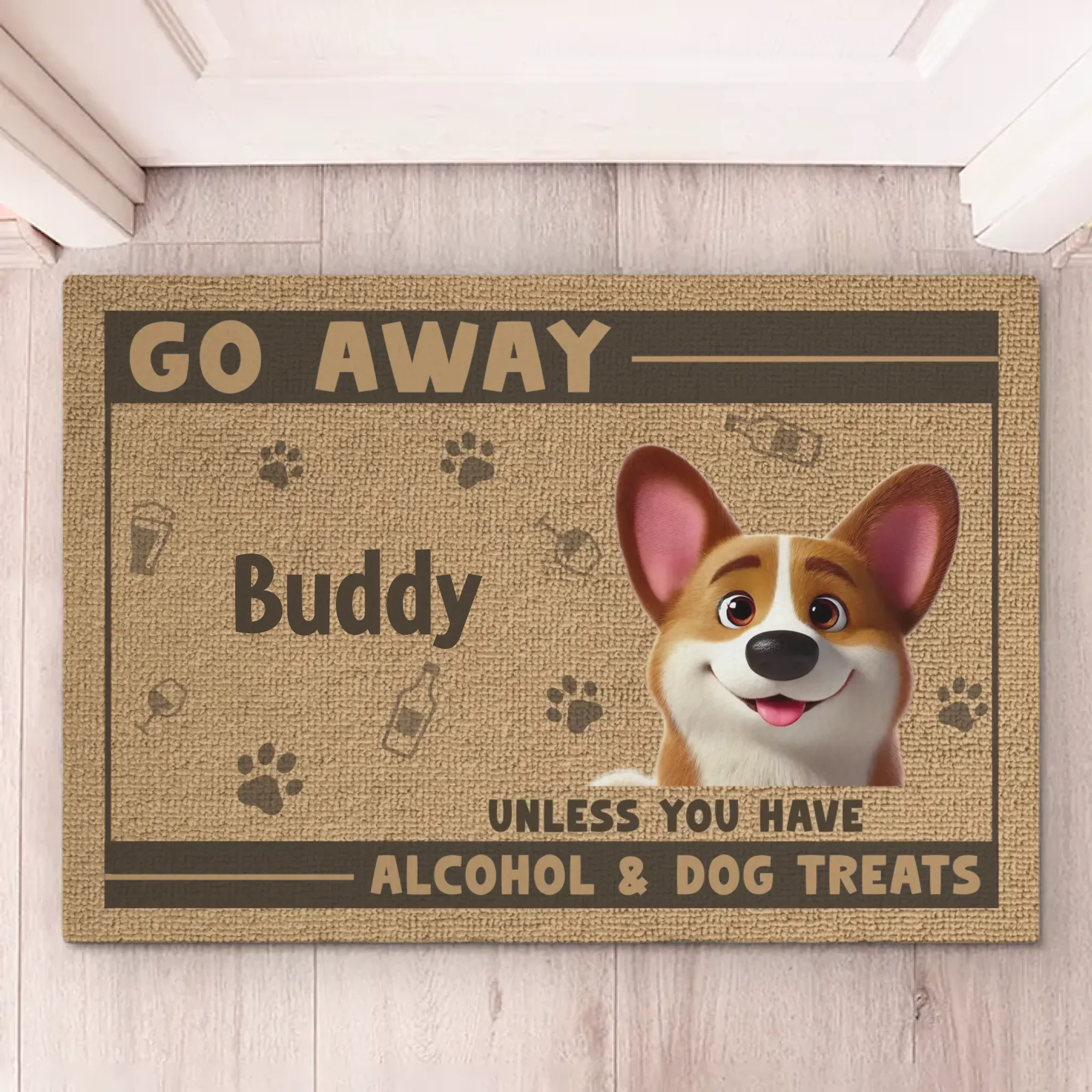 Treats Or Be Gone - Dog & Cat Personalized Custom Home Decor Decorative Mat - House Warming Gift For Pet Owners, Pet Lovers - Image 5