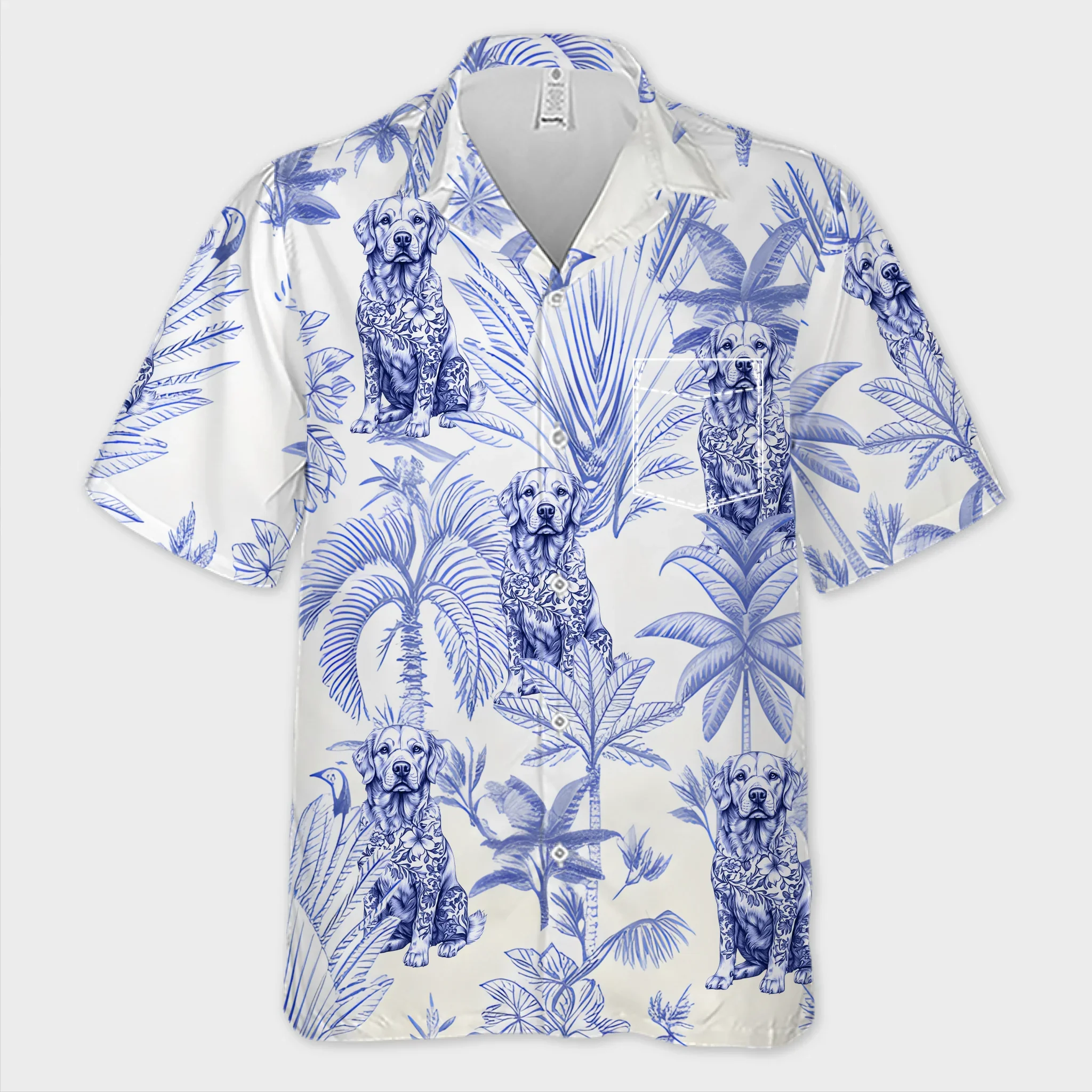 Tropical Pup Vibes - Dog Personalized Custom Unisex Tropical Hawaiian Aloha Shirt - Summer Vacation Gift, Gift For Pet Owners, Pet Lovers, Travel Lovers - Image 3
