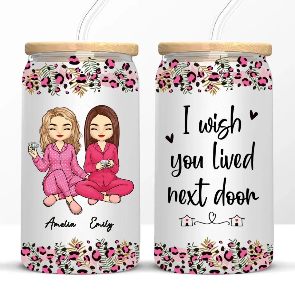 True Friends Are Great Riches - Bestie Personalized Custom Glass Cup, Iced Coffee Cup - Gift For Best Friends, BFF, Sisters - Image 7