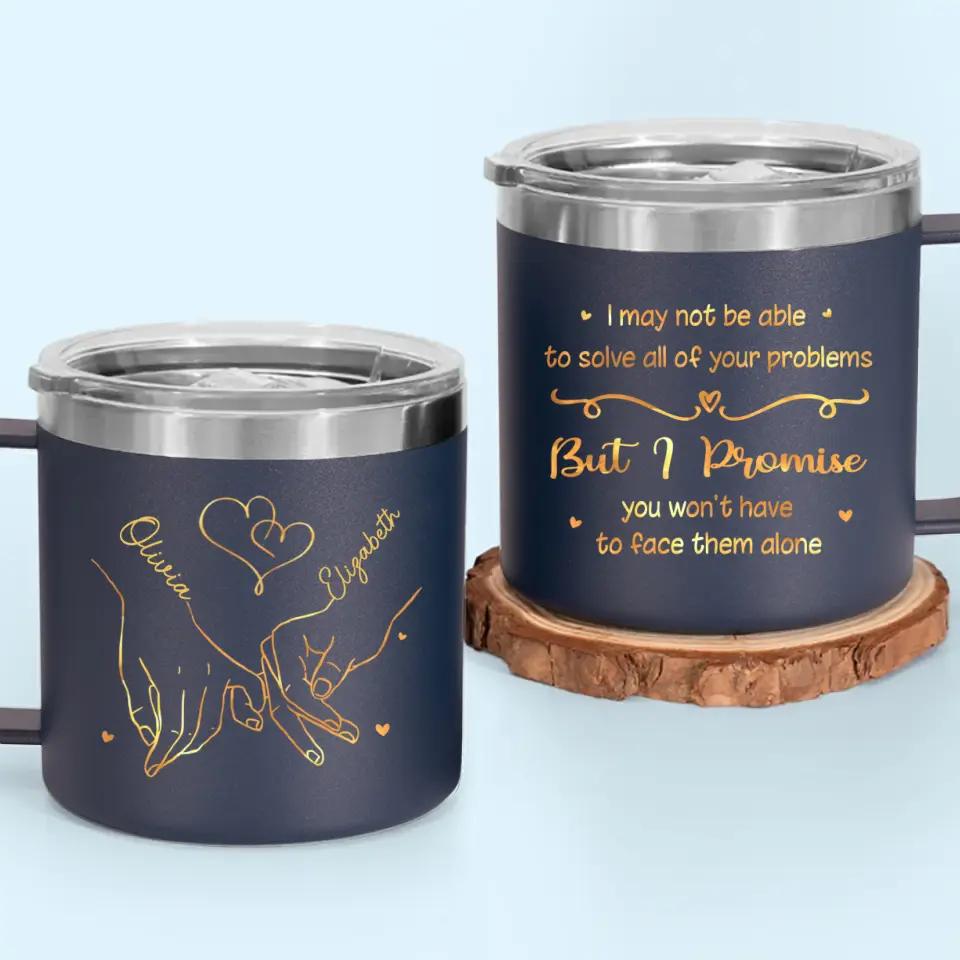 True Friendship Is The Greatest Gift Of All - Bestie Personalized Custom 14oz Stainless Steel Tumbler With Handle - Gift For Best Friends, BFF, Sisters - Image 7