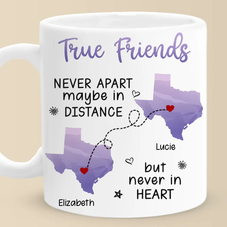 True Friendship Resists Time - Besties Personalized Custom Mug - Gift For Best Friends, BFF, Sisters - Image 2