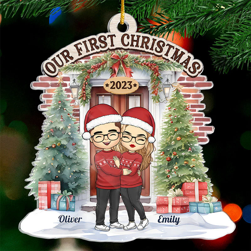 True Love Never Gets Old - Couple Personalized Custom Ornament - Acrylic Custom Shaped - Christmas Gift For Husband Wife, Anniversary - Image 2