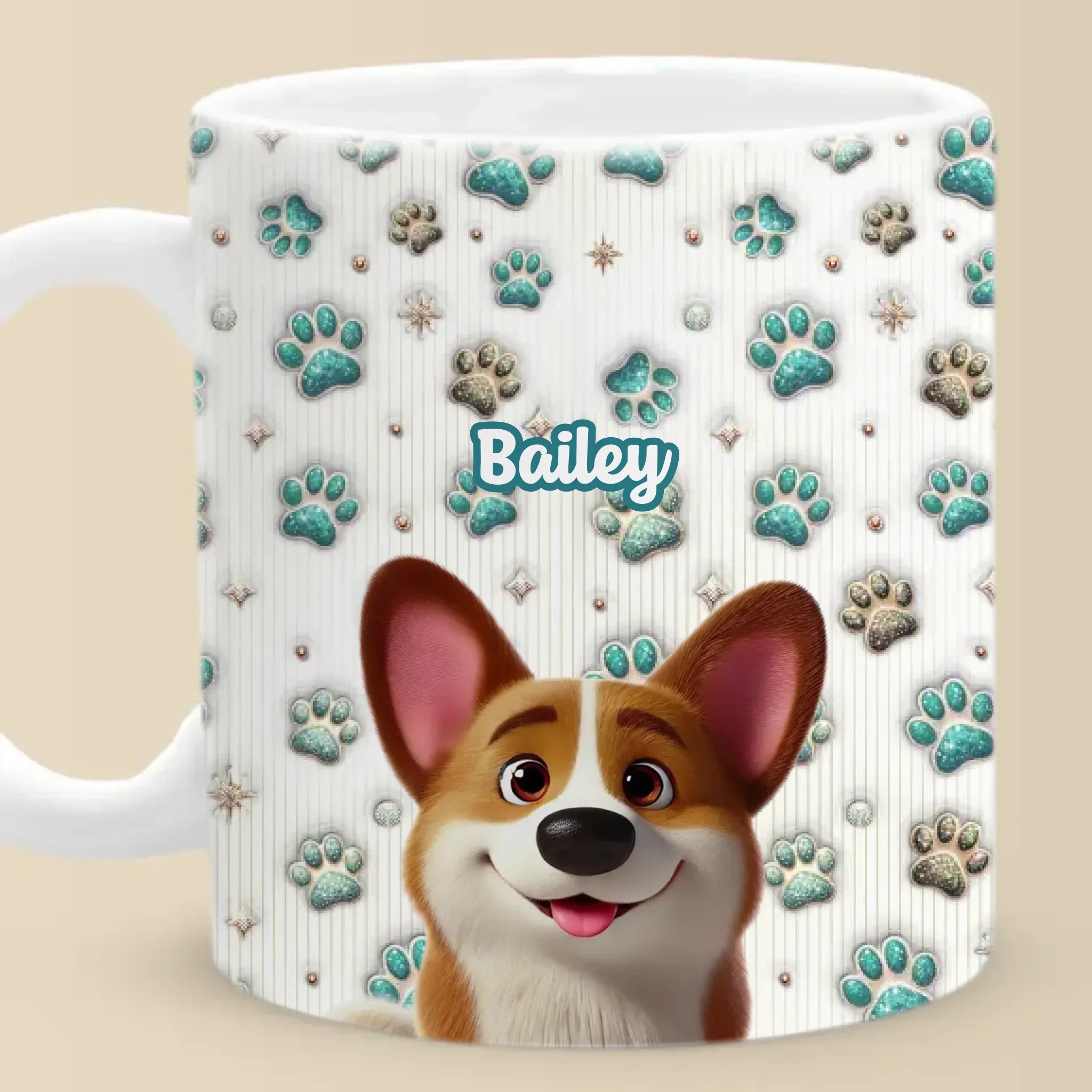 Twice The Fur, Twice The Fun - Dog & Cat Personalized Custom 3D Inflated Effect Printed Mug - Mother's Day, Gift For Pet Owners, Pet Lovers - Image 2
