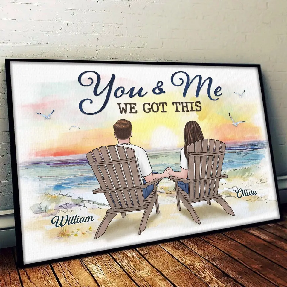 Two Hearts And Four Paws Make A Happy Home - Dog Personalized Custom Horizontal Poster - Gift For Couples, Pet Owners, Pet Lovers - Image 3