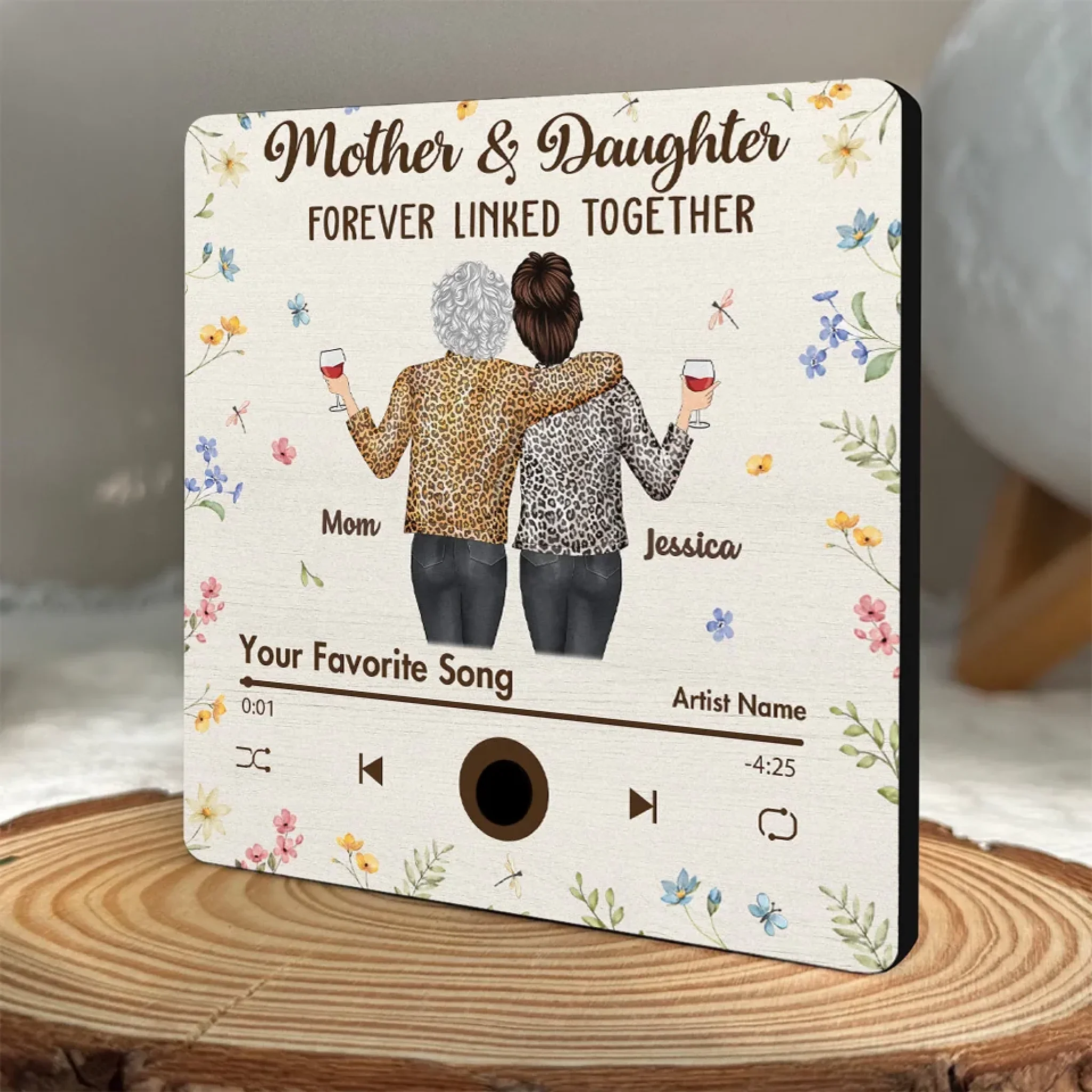 Unbreakable Love Between Mother And Daughter - Family Personalized Custom Music Fridge Magnet That Can Play Songs - Mother's Day Gift For Mom, Daughter - Image 4