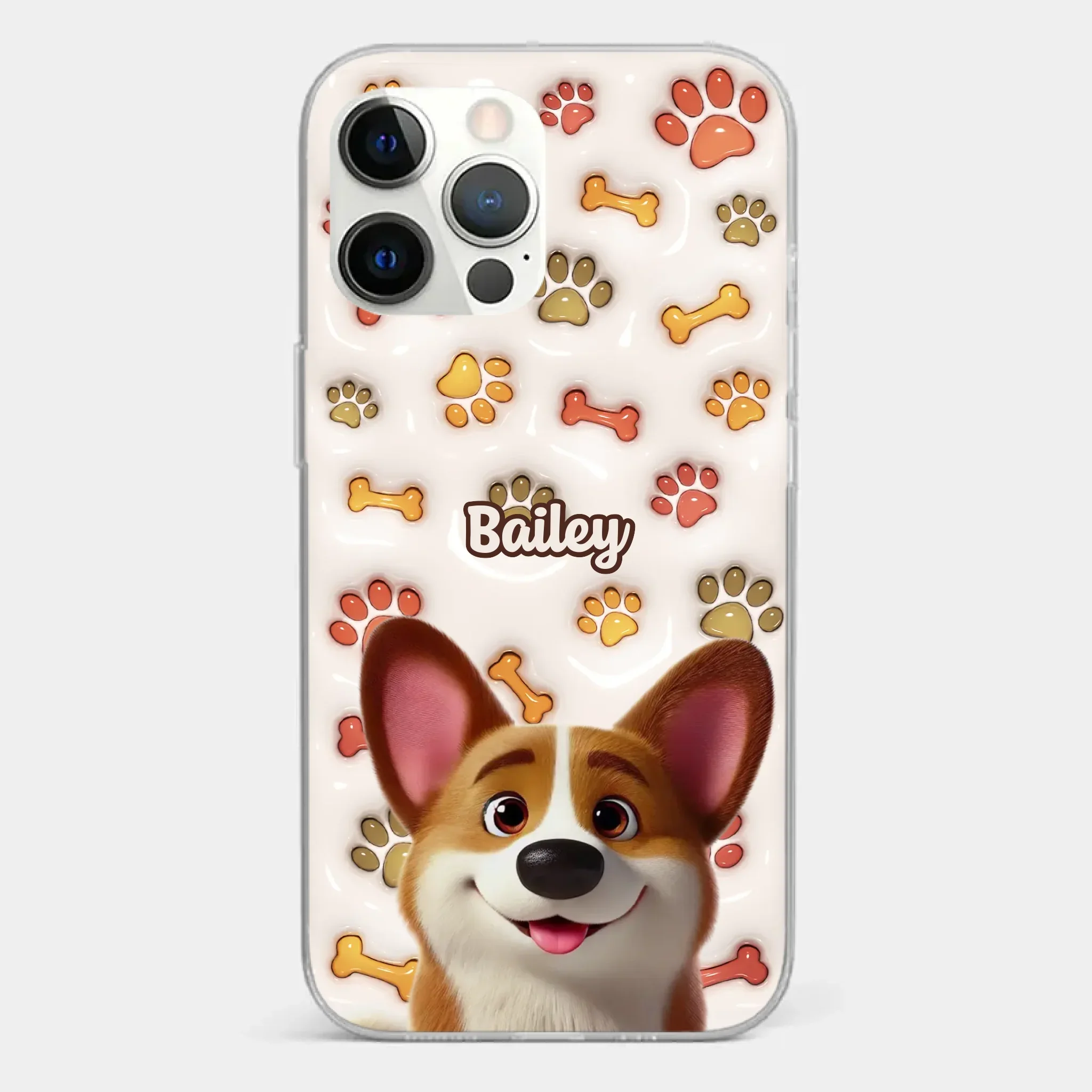 Unconditional Love In Fur - Dog Personalized Custom 3D Inflated Effect Printed Clear Phone Case - Gift For Pet Owners, Pet Lovers - Image 11