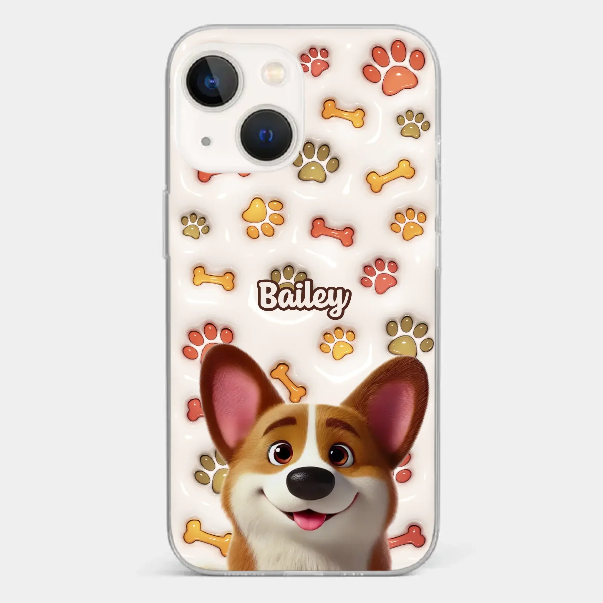 Unconditional Love In Fur - Dog Personalized Custom 3D Inflated Effect Printed Clear Phone Case - Gift For Pet Owners, Pet Lovers - Image 14
