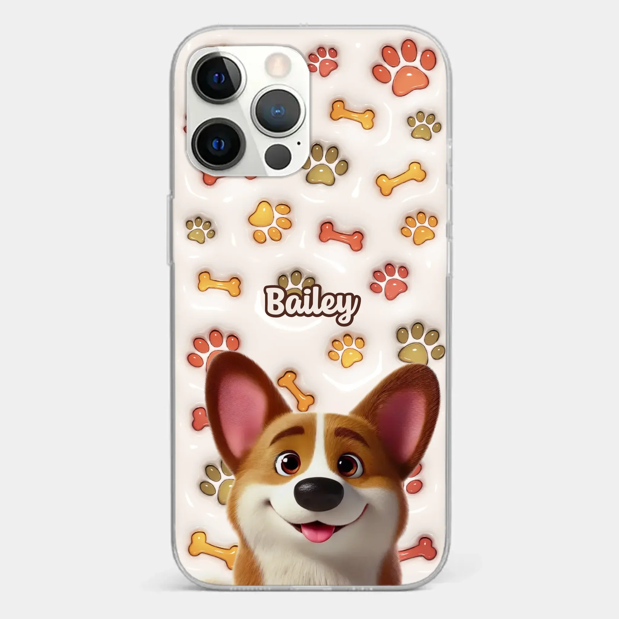 Unconditional Love In Fur - Dog Personalized Custom 3D Inflated Effect Printed Clear Phone Case - Gift For Pet Owners, Pet Lovers - Image 16