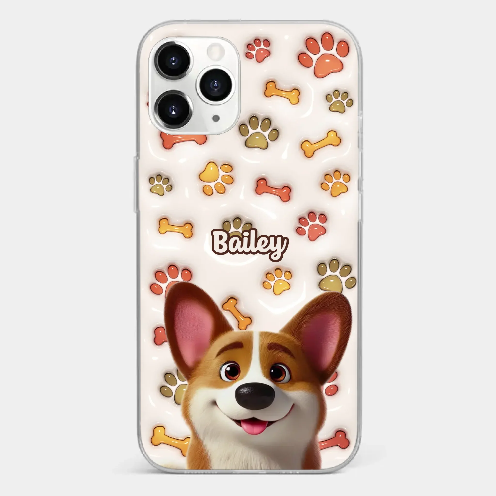 Unconditional Love In Fur - Dog Personalized Custom 3D Inflated Effect Printed Clear Phone Case - Gift For Pet Owners, Pet Lovers - Image 7