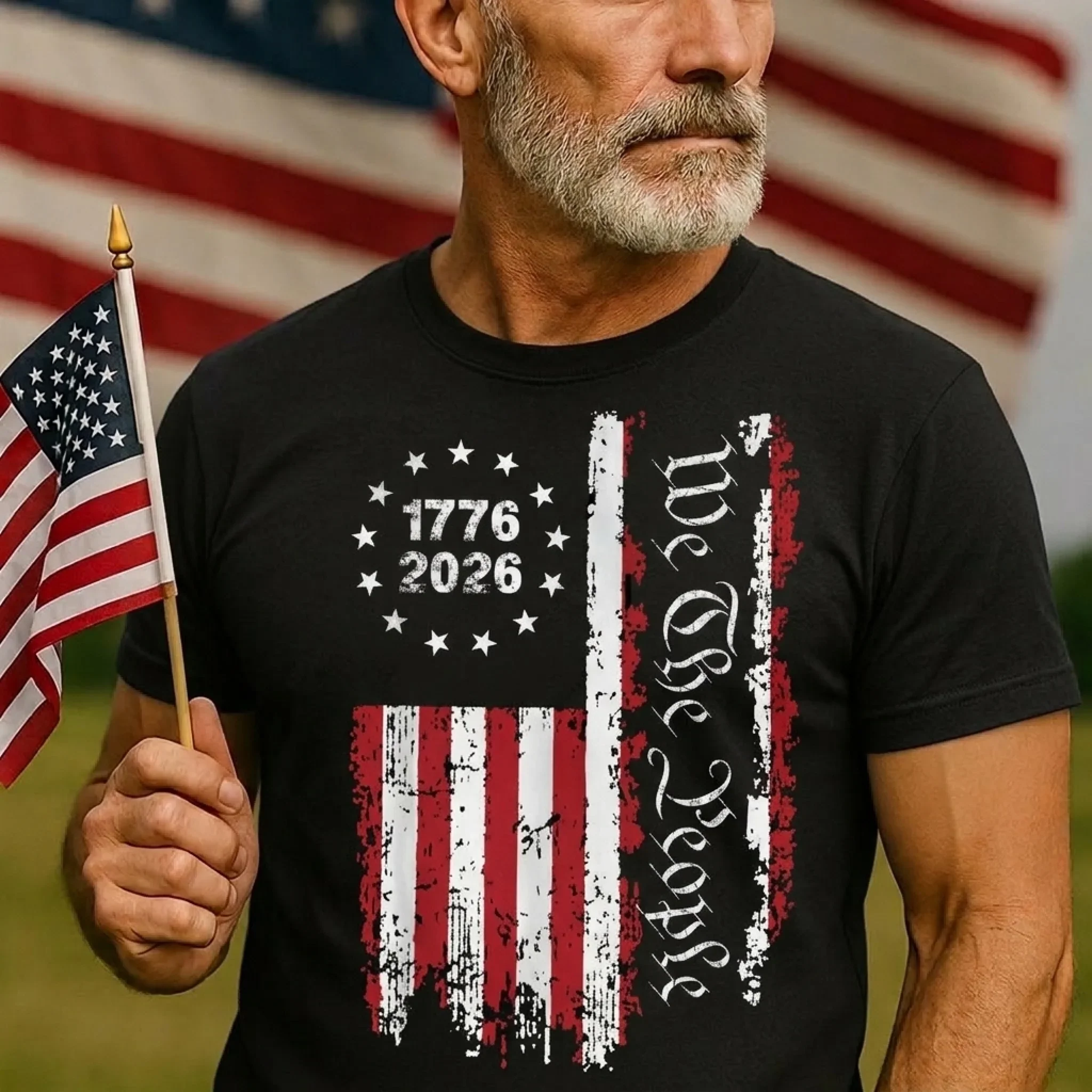 Custom Unisex T-shirt, Premium T-shirt, Hoodie - Personalized America 250th Anniversary Gifts For Men And Women - Freedom Never Fades - Image 5