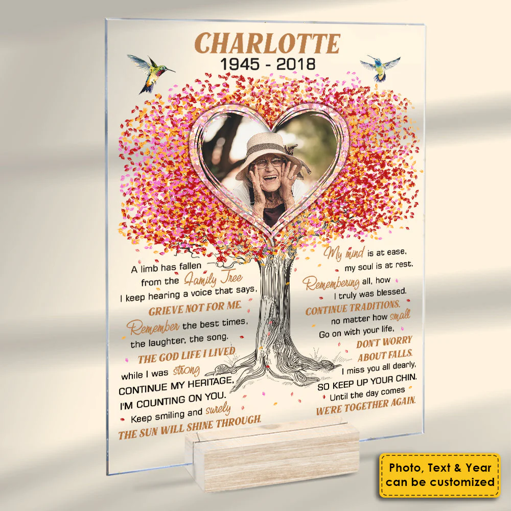 Until The Day Comes We’re Together Again - Upload Image - Personalized Acrylic Plaque - Image 3