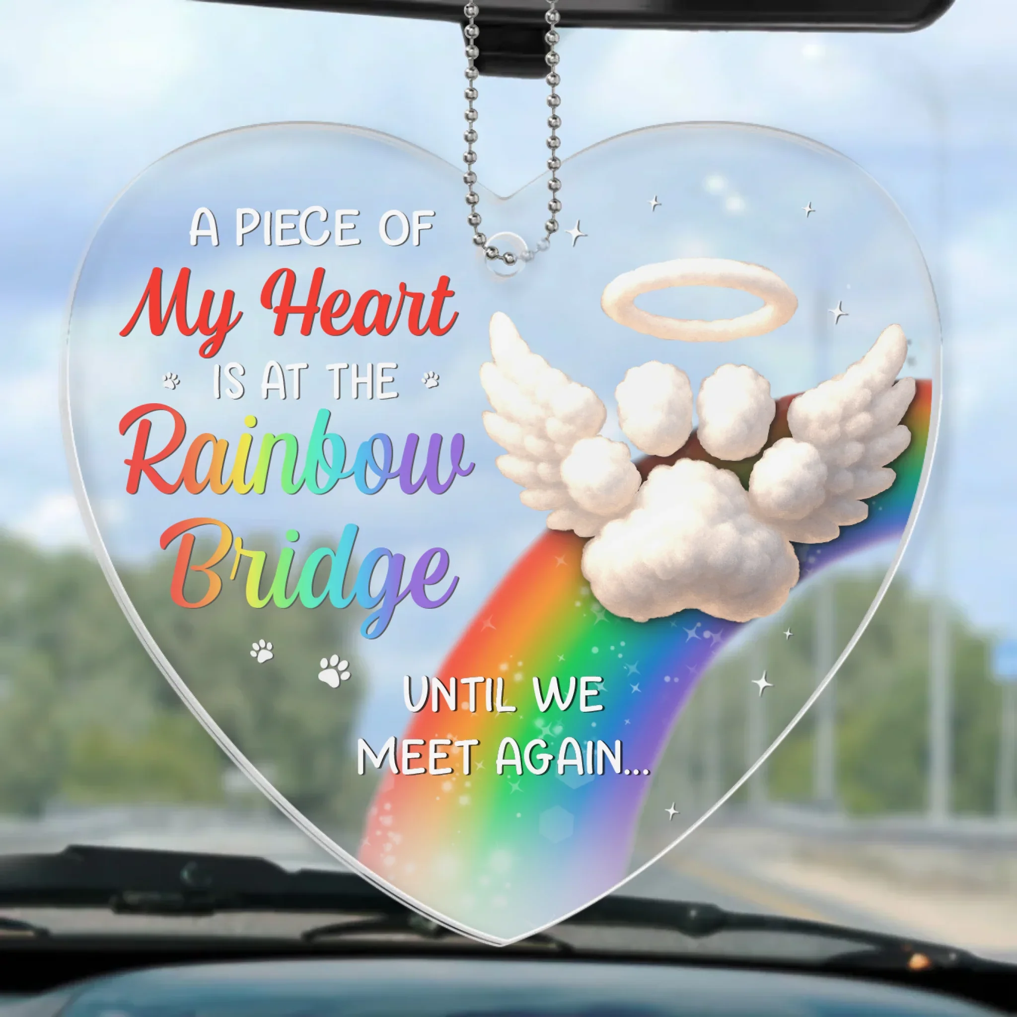 Until The Next Cuddle, Run Free - Memorial Car Ornament - Sympathy Gift For Pet Owners, Pet Lovers - Image 2