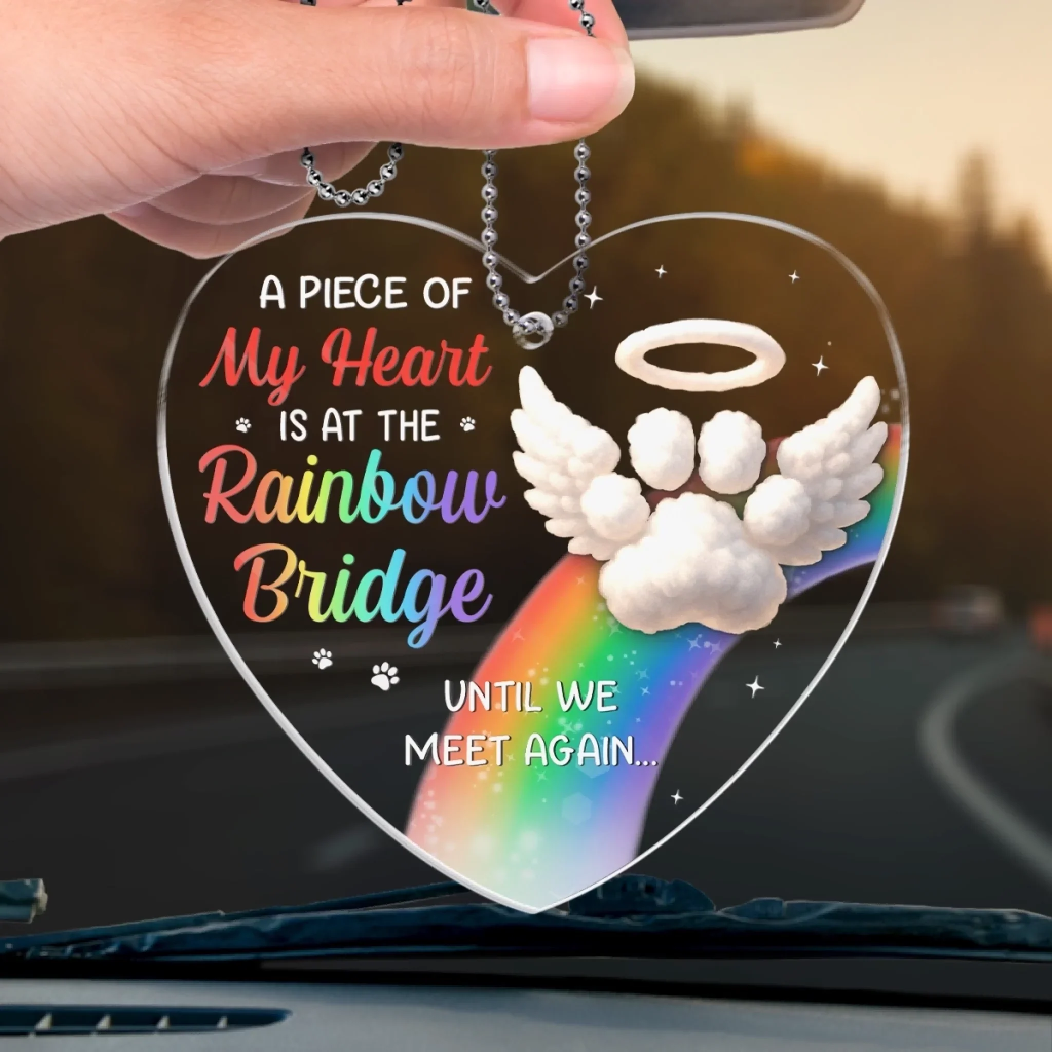 Until The Next Cuddle, Run Free - Memorial Car Ornament - Sympathy Gift For Pet Owners, Pet Lovers - Image 4