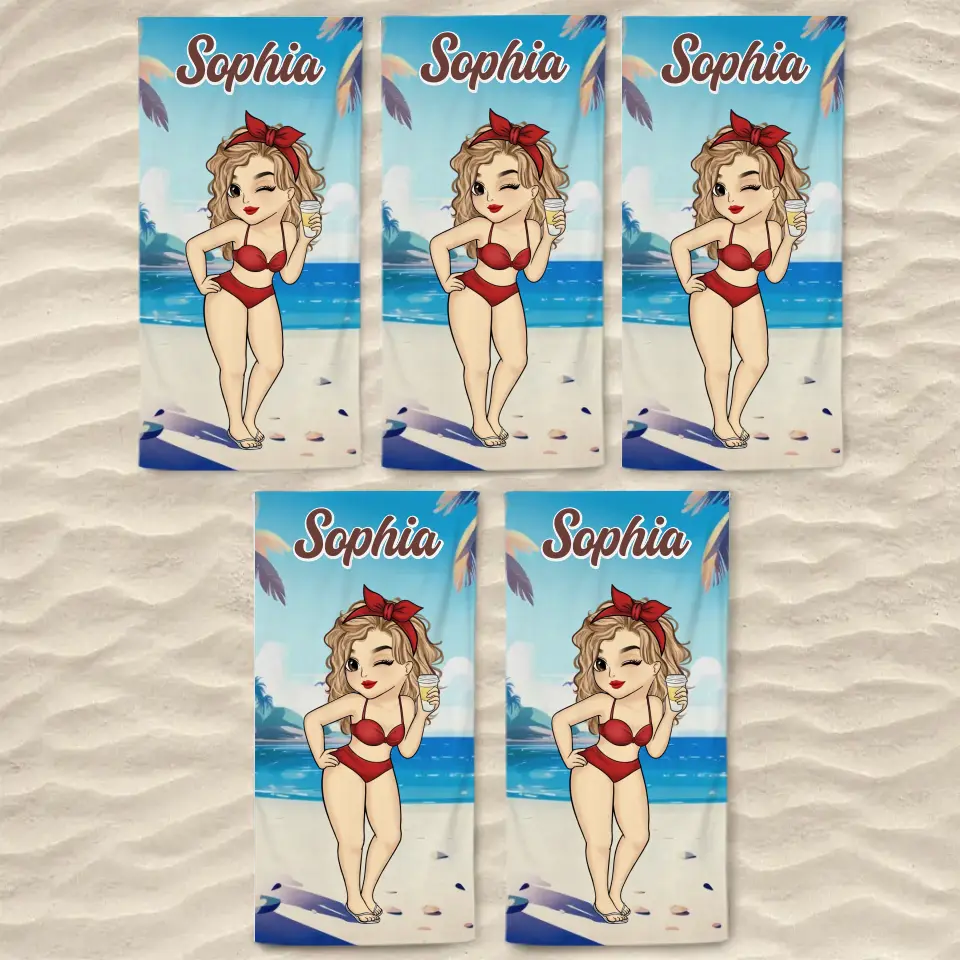 Vacay Mode On - Bestie Personalized Custom Beach Towel - Summer Vacation Gift, Birthday Pool Party Gift For Best Friends, BFF, Sisters - Image 8