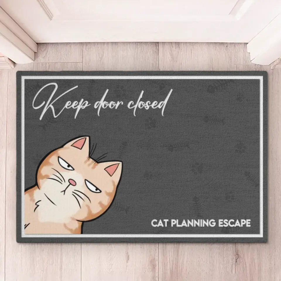 Wake Me Up When The Food Is Ready - Cat Personalized Custom Home Decor Decorative Mat - House Warming Gift For Pet Lovers, Pet Owners - Image 5