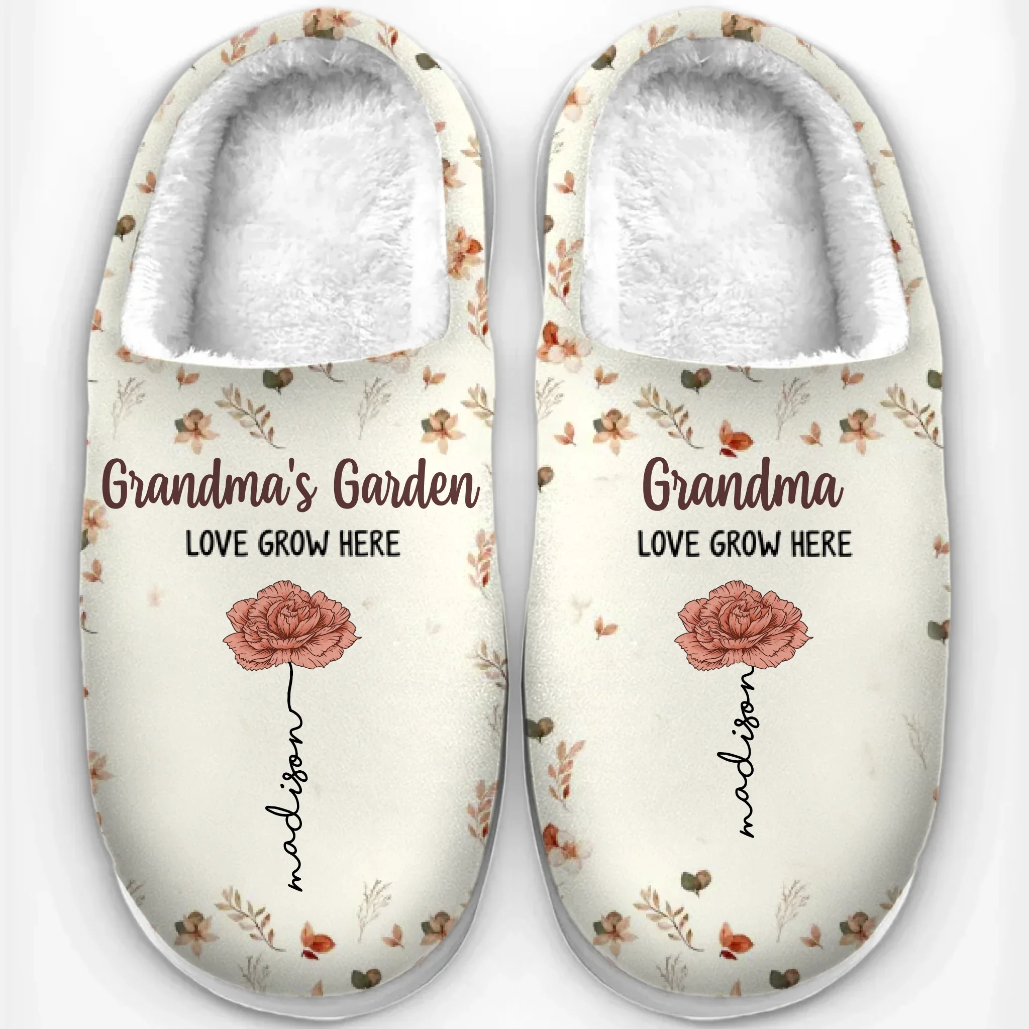 Walk In Love, Walk In Comfort - Family Personalized Custom Fluffy Slippers - Mother's Day, Gift For Mom, Grandma - Image 8