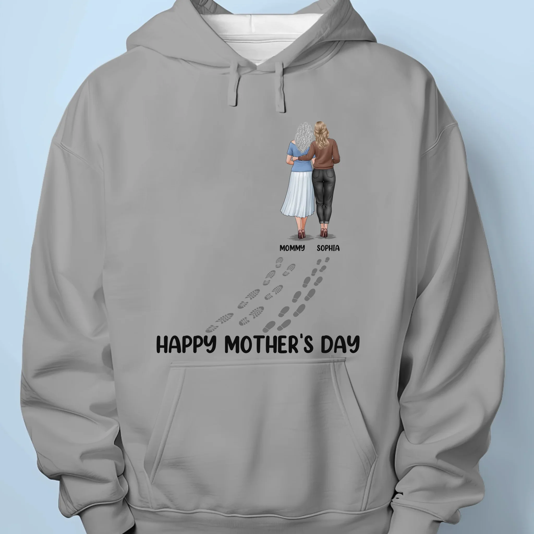 Walking Through Life, Hand In Hand - Family Personalized Custom Unisex T-shirt, Premium T-shirt, Hoodie - Mother's Day, Gift For Mom - Image 6