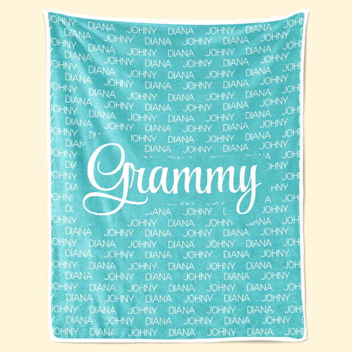 Warm and Cozy - Family Personalized Custom Blanket - Gift For Grandparents, Grandma, Grandpa - Image 2
