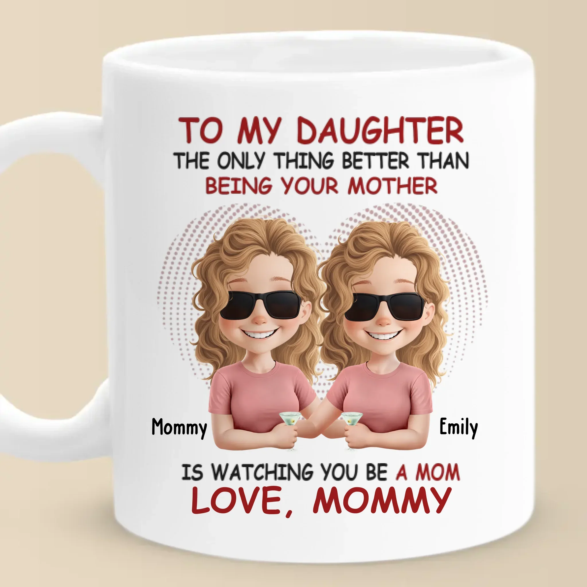 Watching You Become A Mom Is My Greatest Joy - Family Personalized Custom Mug - Mother's Day, Gift For Daughter - Image 2