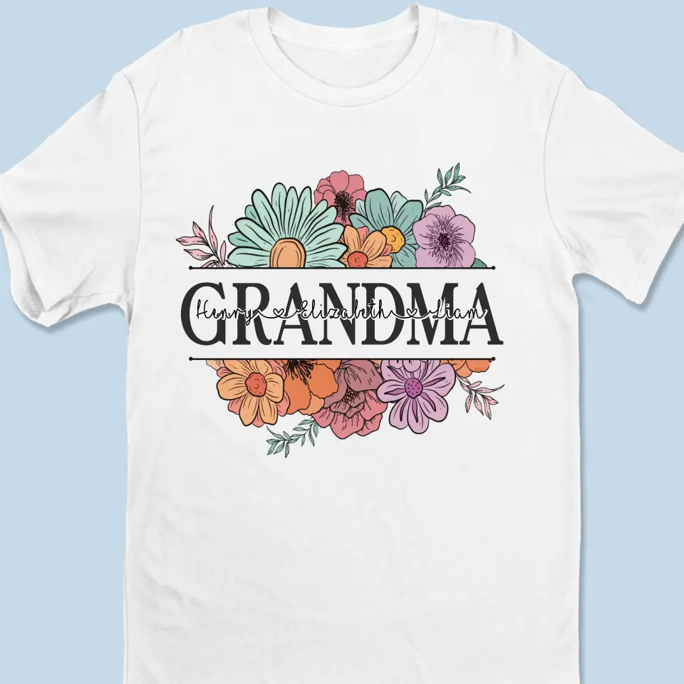We Are Born Of Love, Love Is Our Grandma - Family Personalized Custom Unisex T-shirt, Hoodie, Sweatshirt - Mother's Day, Gift For Mom, Grandma - Image 2
