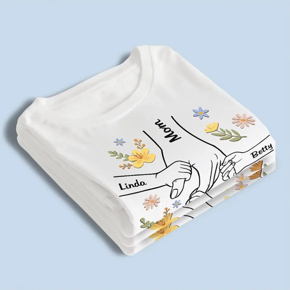We Are Born Of Love, Love Is Our Mummy - Family Personalized Custom Unisex T-shirt, Hoodie, Sweatshirt - Mother's Day, Gift For Mom, Grandma - Image 4