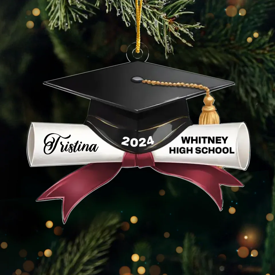 We Are Proud Of You And Your Dreams - Family Personalized Custom Ornament - Acrylic Custom Shaped - Graduation Gift, Christmas Gift For Family Members, Siblings, Brothers, Sisters - Image 2