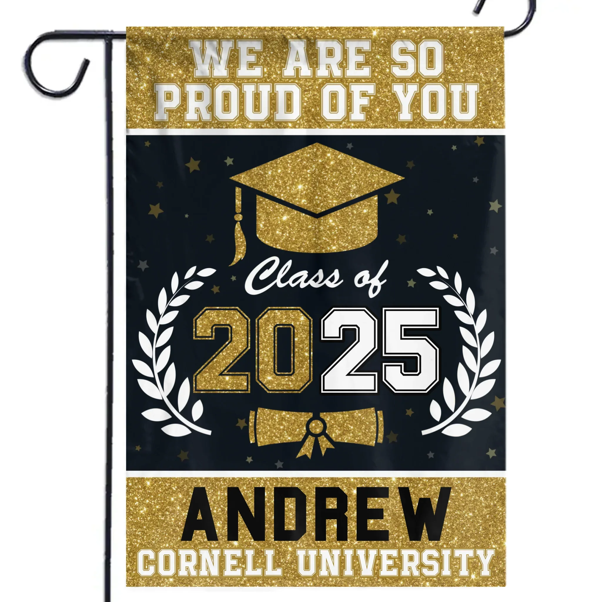 We Are So Proud Of You - Family Personalized Custom Flag - Graduation Gift For Family Members, Siblings, Brothers, Sisters - Image 2