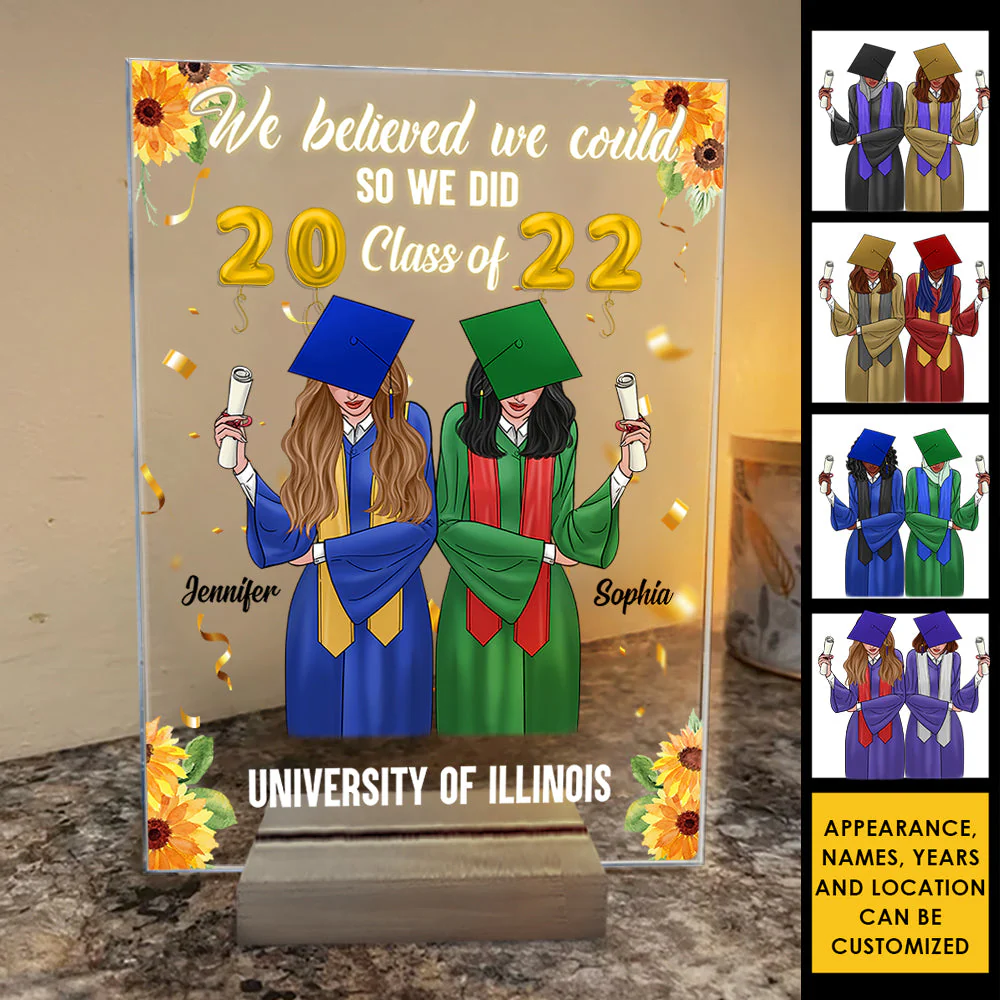 We Believed We Could So We Did - Personalized Acrylic Plaque - Image 5