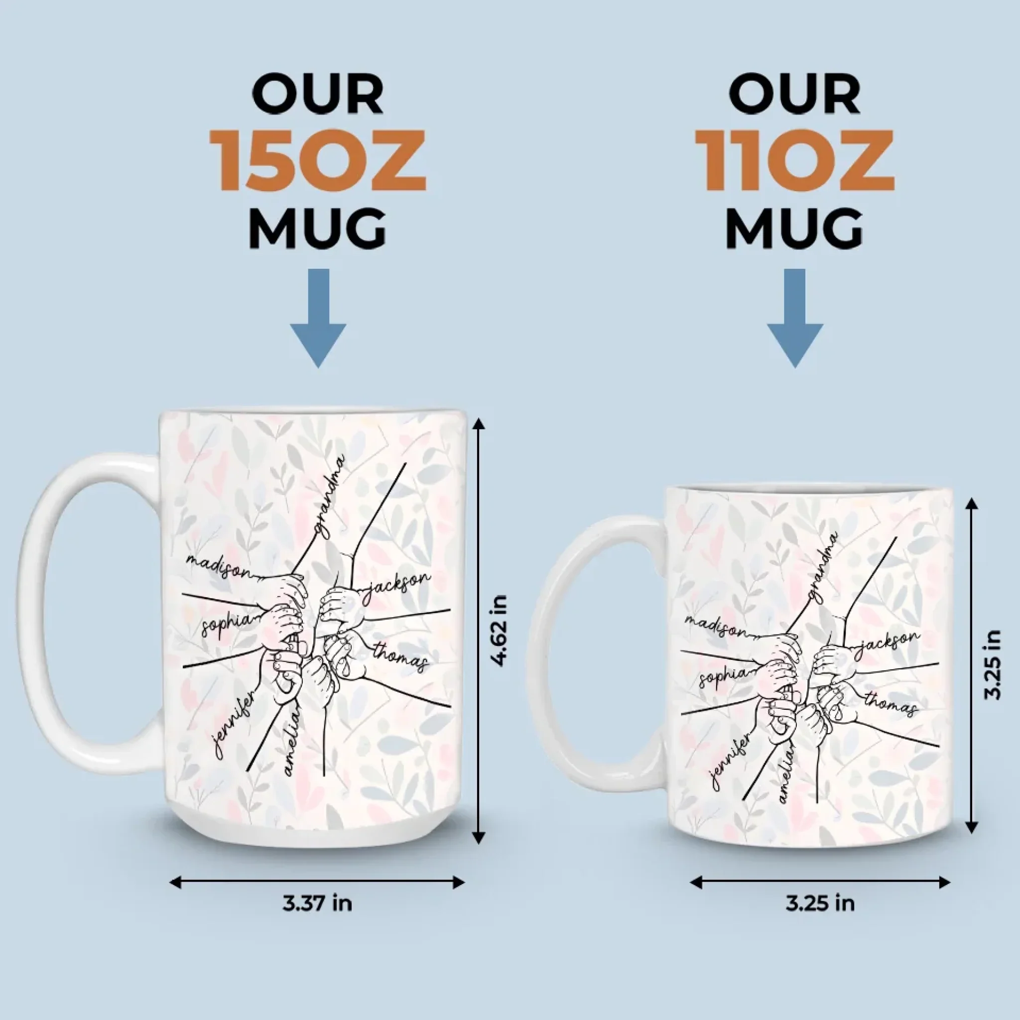 We Can Only Learn To Love By Loving - Family Personalized Custom Mug - Gift For Mom, Grandma - Image 6