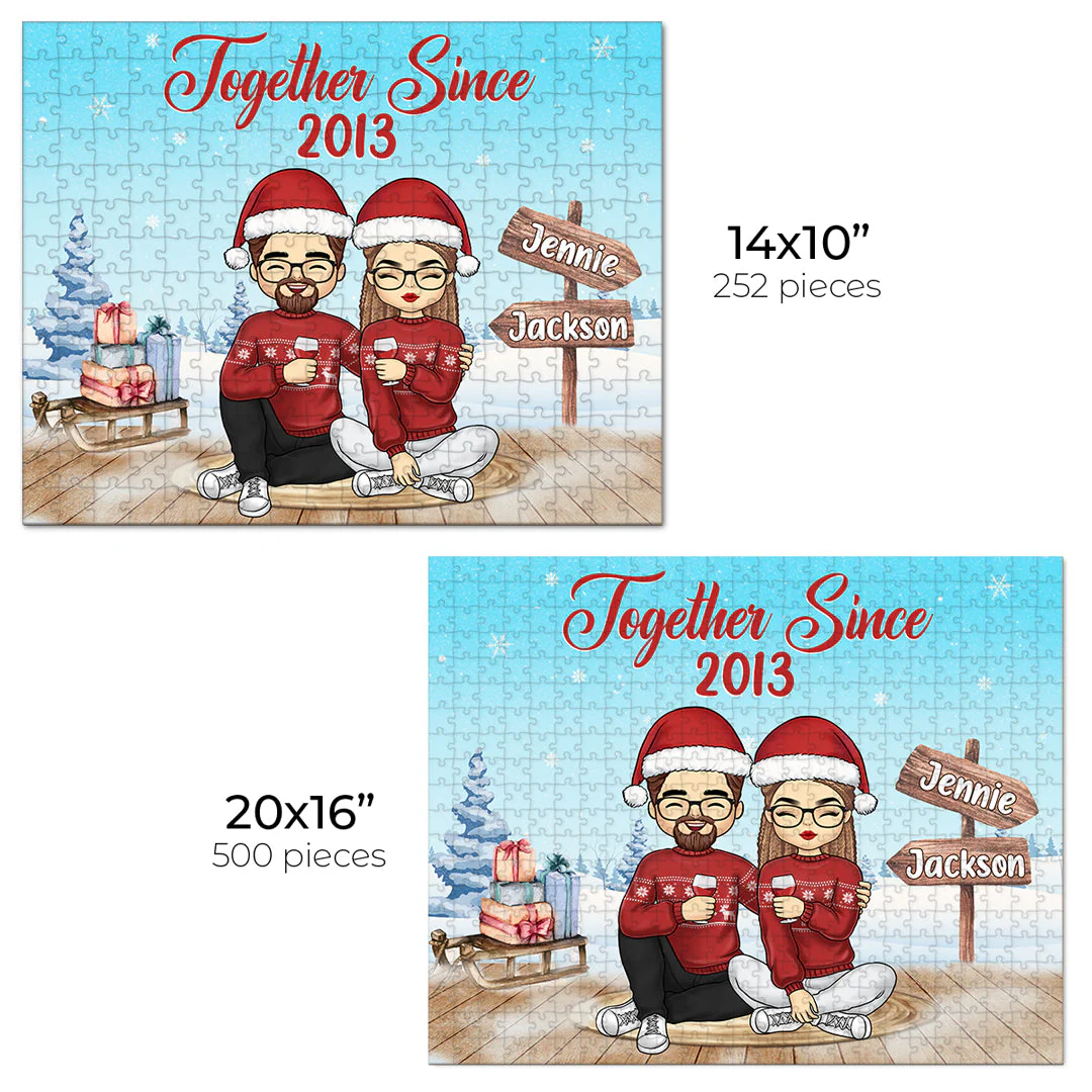 We Go Together Like Copy And Paste - Couple Personalized Custom Jigsaw Puzzle - Christmas Gift For Husband Wife, Anniversary - Image 3