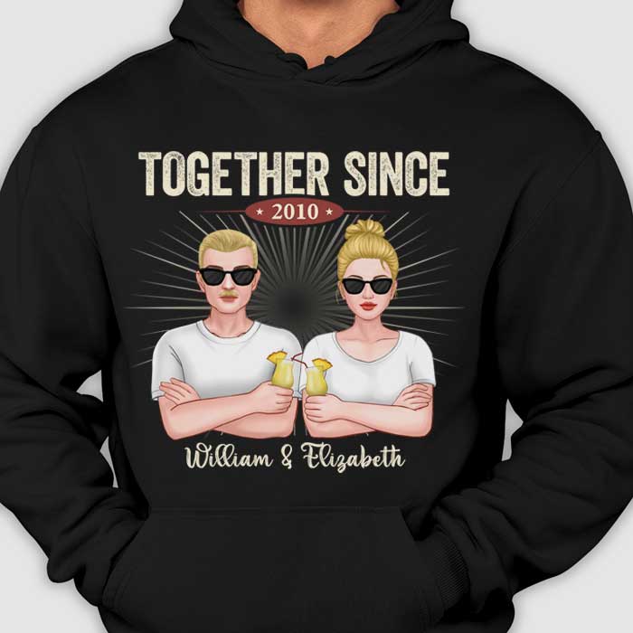 We Have Been Together Since The Last Decade - Gift For Couples, Husband Wife - Personalized T-shirt, Hoodie - Image 2