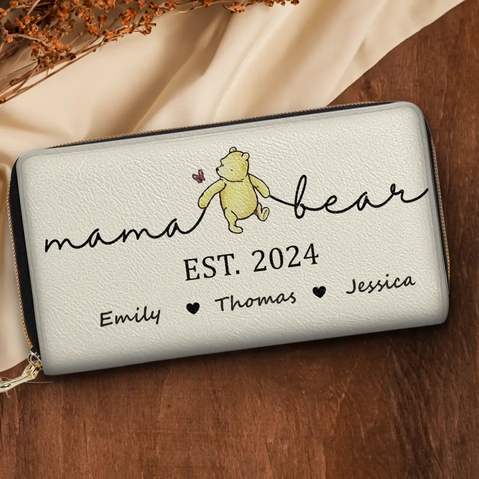 We Have The Best Nana Ever - Family Personalized Custom Leather Long Wallet - Mother's Day, Gift For Mom, Grandma - Image 5