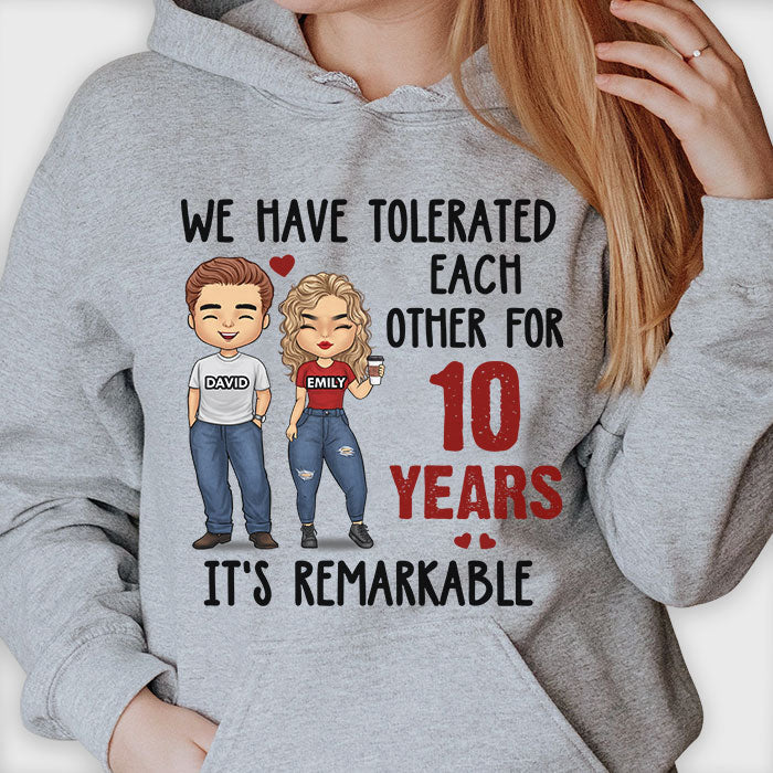 We Have Tolerated Each Other - Personalized Unisex T-shirt, Hoodie, Sweatshirt - Gift For Couple, Husband Wife, Anniversary, Engagement, Wedding, Marriage Gift - Image 2