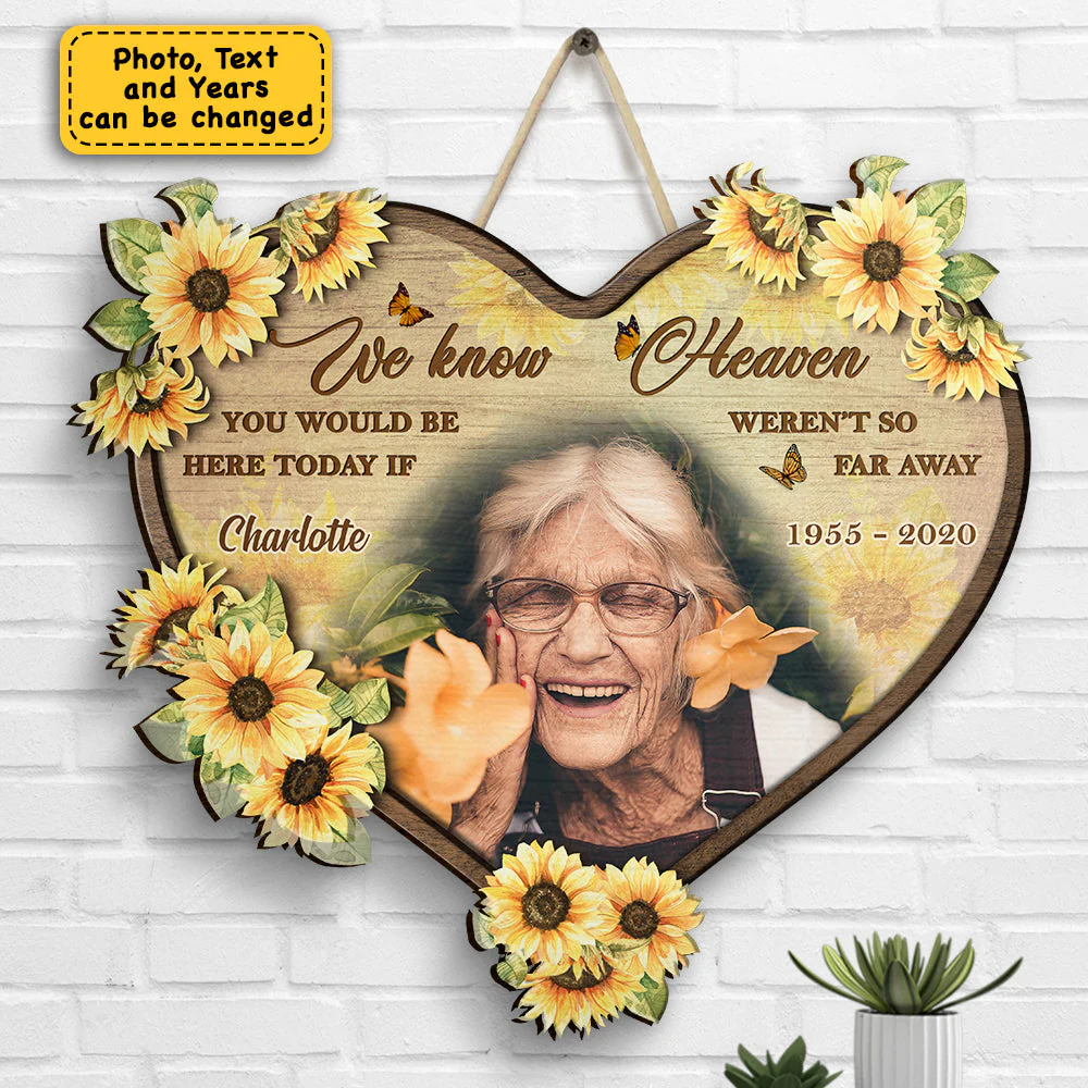 We Know You Would Be Here Today - Upload Image - Personalized Shaped Wood Sign - Image 3