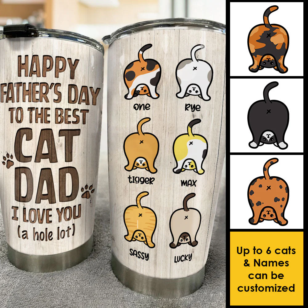 We Love You A Hole Lot - Personalized Tumbler - Gift For Father's Day - Image 3