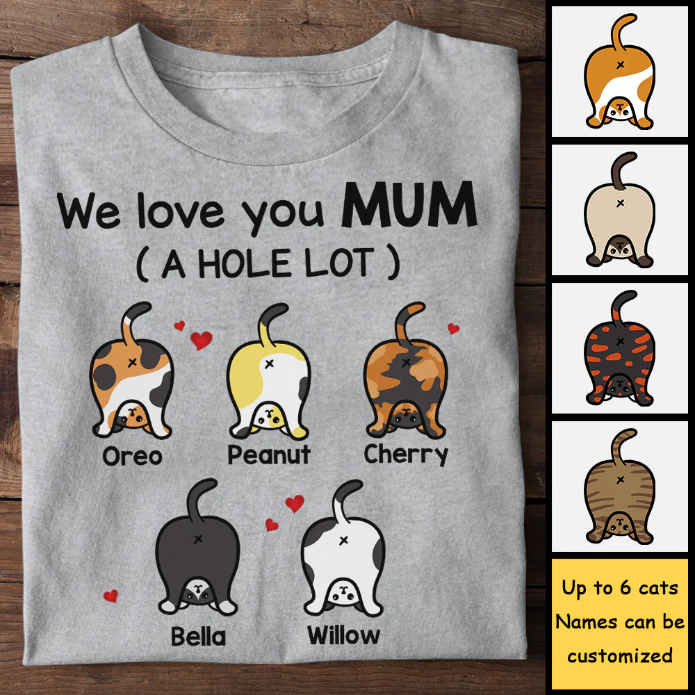 We Love You Mom A Hole Lot - Gift For Dog Mom - Personalized Unisex T-shirt, Hoodie - Image 3