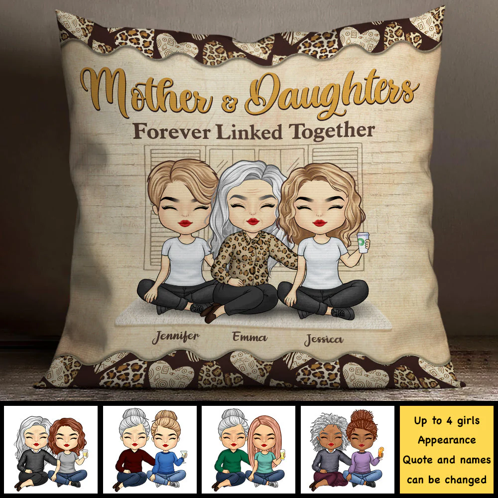 We Love You To The Moon And Back - Gift For Mom, Personalized Pillow (Insert Included) - Image 4