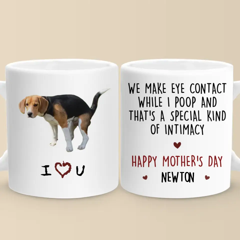 We Make Eye Contact - Dog & Cat Personalized Custom Mug - Mother's Day, Gift For Pet Owners, Pet Lovers - Image 2