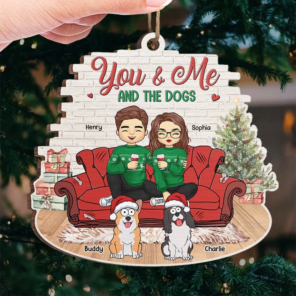 We Need A Cold Nose And A Warm Heart This Christmas - Couple Personalized Custom Ornament - Wood Custom Shaped - Christmas Gift For Husband Wife, Anniversary, Pet Owners, Pet Lovers - Image 4