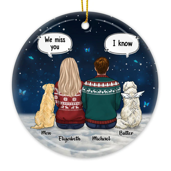 We Still Miss The Sound Of Your Paws - Memorial Personalized Custom Ornament - Ceramic Round Shaped - Sympathy Gift, Christmas Gift For Pet Owners, Pet Lovers - Image 3