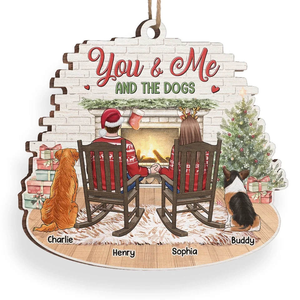 We Wish You A Furry Christmas - Couple Personalized Custom Ornament - Wood Custom Shaped - Christmas Gift For Husband Wife, Anniversary, Pet Owners, Pet Lovers - Image 3