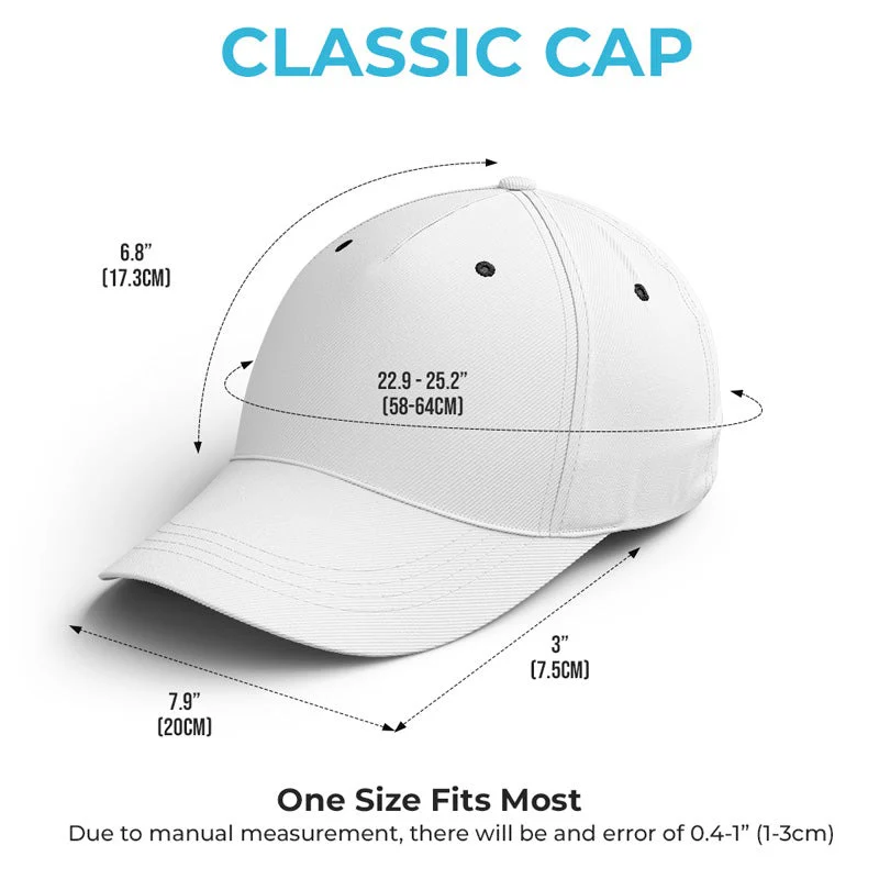 Wearing My World Close To My Heart - Family Personalized Custom Hat, All Over Print Classic Cap - Father's Day, Gift For Dad, Grandpa - Image 6