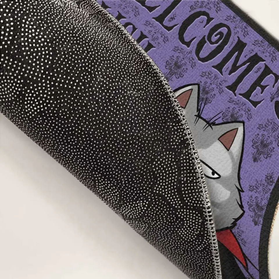 Welcome Foolish Mortals - Dog & Cat Personalized Custom Home Decor Decorative Mat - Halloween Gift For Pet Owners, Pet Lovers - Image 4